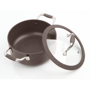 Кастрюля со стеклянной крышкой Repast Dark chocolate 5,5 л, 26*12 см (индукция)