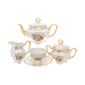 Чайный сервиз Repast Мадонна перламутр Мария-тереза 15 предметов на 6 персон