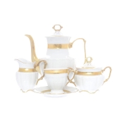 Кофейный сервиз Repast Матовая полоса Мария-тереза 15 предметов на 6 персон