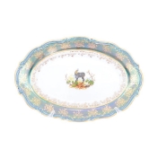 Блюдо овальное Repast Охота зеленая Мария-тереза 33 см